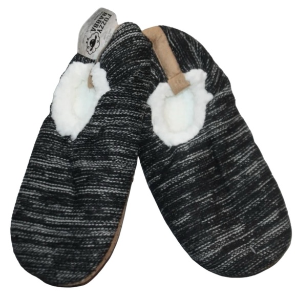 Men’s Fuzzy Babba Slipper socks, Sz M/L (Shoe Size 7.5-9.5), Black Thread, New. - Picture 3 of 6
